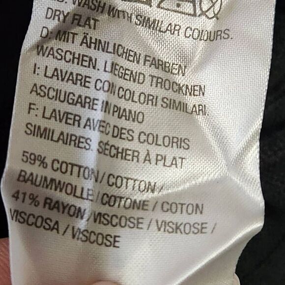 Du Jour Black VNeck Button front Ribbed Sweater Dress Flared Sleeve Boho XL - Picture 9 of 10